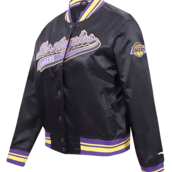 Pro Standard Women's NBA Los Angeles Lakers Satin Jacket - Picture 2 of 4